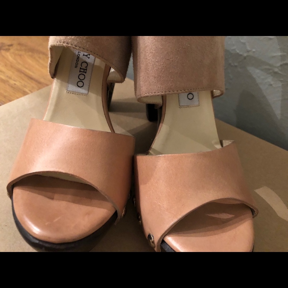 Jimmy Choo Leather/Suede Heel, Size 6 - Picture 6 of 13